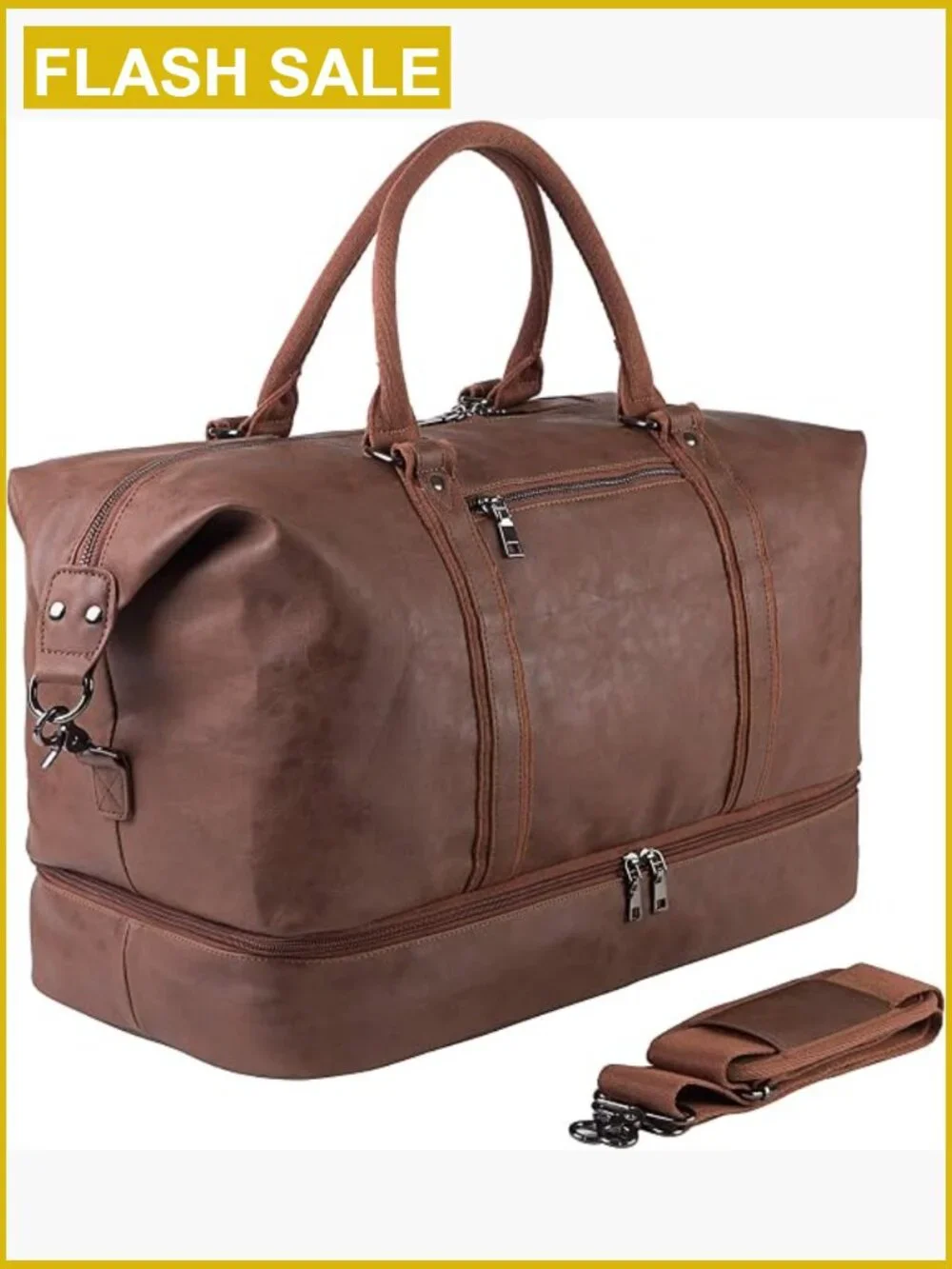 Weekender Overnight Bag Travel Duffel with Shoe Pouch Carry On